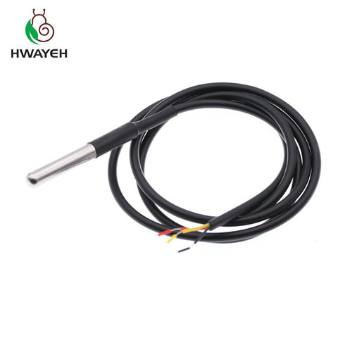 1PCS DS1820 Stainless steel package Waterproof DS18b20 temperature probe temperature sensor 18B20 for arduino ► Photo 1/5