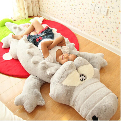 Big Size Crocodile Lying Section Plush Pillow Mat Plush Crocodile Soft Stuffed Animal Toy Cartoon Plush Dolls Kids Girl Gift ► Photo 1/6