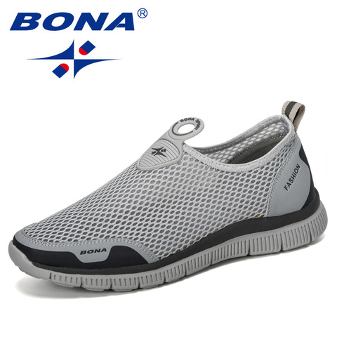 BONA Men Breathable Casual Shoes Krasovki Mocassin Basket Homme Comfortable Sneakers Shoes Chaussures Pour Hommes Mesh Shoe ► Photo 1/6