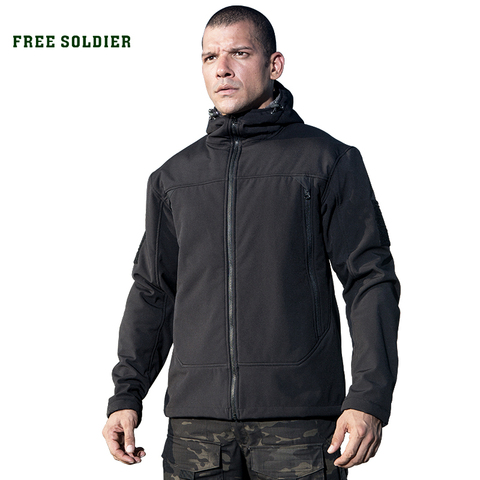 FREE SOLDIER Outdoor sports tactical men's jacket military fleece warmth softshell cloth for camping hiking ► Photo 1/6