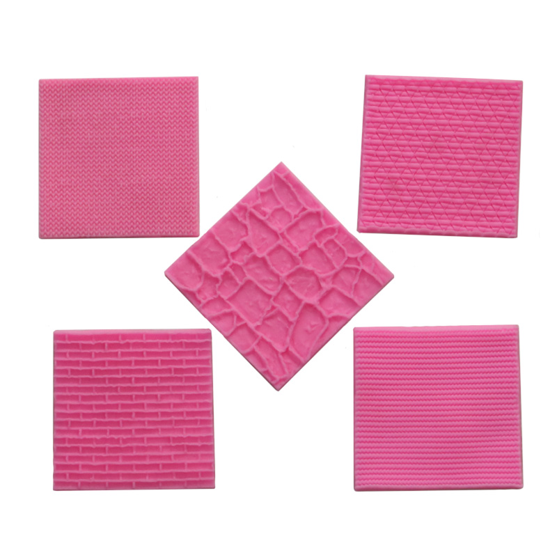 Silicone Knitting Texture Biscuits Embossed Pad Lace Mat Fondant Cake Decorating 