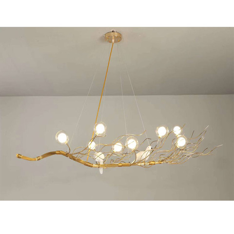 Retro Iron Branch Led Pendant Chandeliers Lustre Dining Room Led Chandelier Lighting Bird Nest LED Hanging Lights Fixture ► Photo 1/1