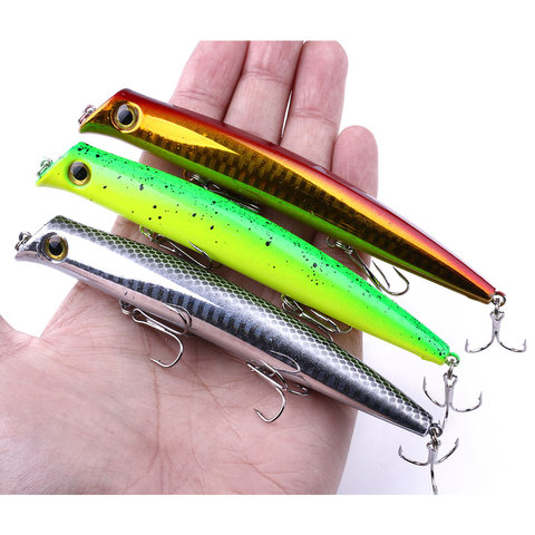 ThunderShower 1pc Popper Fishing Lure 12cm 16g isca artificial hard bait 3D Eyes wobblers pesca fishing tackle ► Photo 1/6