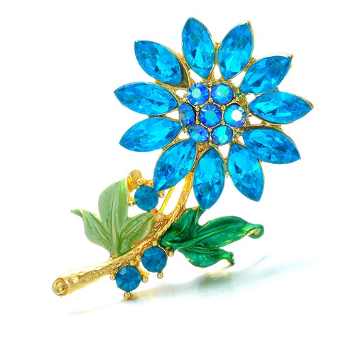 Fashion Wedding Plant flower Brooch Pins Rhinestone Crystal brooch Scarf Pin Vintage brooches Women Jewelry ► Photo 1/5
