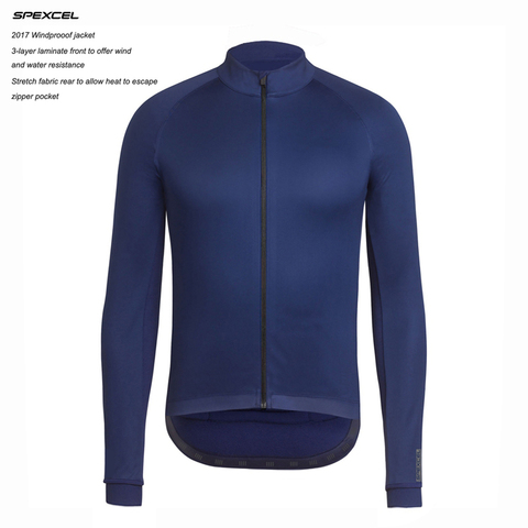 2017 New SPEXCEL Top quality 0 degrees Winter Windproof Jacket Winter thermal fleece soft shell Cycling jacket navy/black ► Photo 1/6