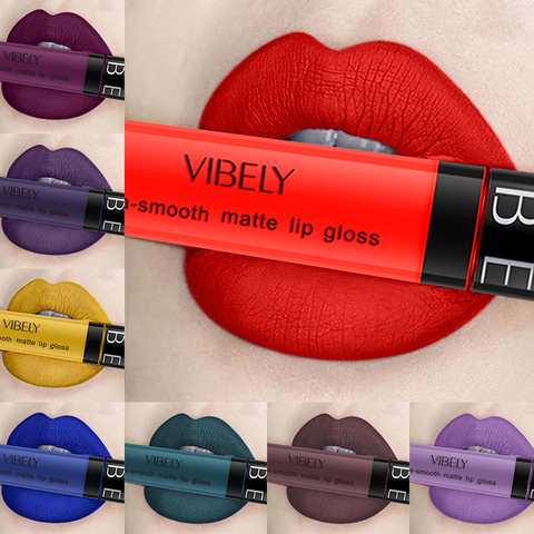 28 Color Matte Lipstick Waterproof Lipstick Liquid Lip Gloss Sexy Lip Makeup Professional Cosmetic Lipstick Set ► Photo 1/6
