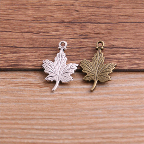  20pcs 15*23mm Antique Two Color Zinc Alloy Hollow Mini Tree Leaf Charms Fit DIY Jewelry Pendant Charms Making ► Photo 1/5