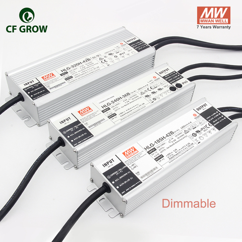 Meanwell Dimmable 185W 240W 320W Driver HLG-185H-42B HLG-240H-36B, HLG-320H-42B LPC-60-1400, APV-12-12 Output LED Power Adapter ► Photo 1/6