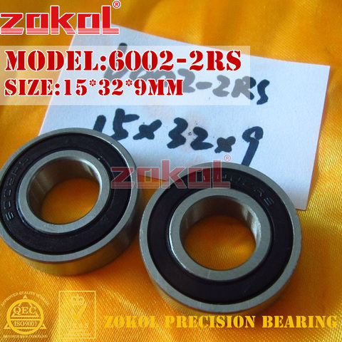 ZOKOL 6002 RS Z3V3 bearing 6002 2RS Z1 6002 ZZ S6002ZZ Deep Groove ball bearing 15*32*9mm ► Photo 1/6