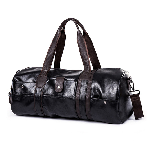Men Vintage Retro Leather Travel Bags Hand Luggage Overnight Bag Fashionable Designers Large Duffle Bags Weekend Bag ► Photo 1/6