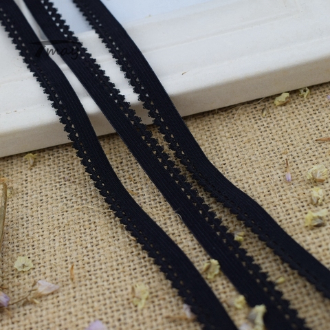 #275 Pure black color Elastic bands for Underwear Pant Bra Lace Fabric Stretch edge rubber bands Nylon Webbing Strap Ribbon DIY ► Photo 1/6