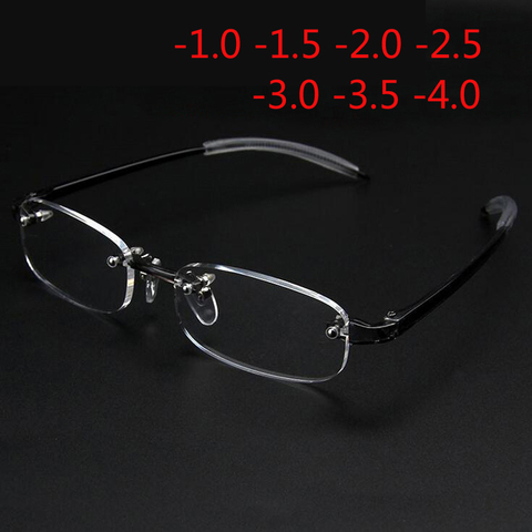 New Frameless myopic glasses Frame Eyeglasses Men Women Rimless Super Light Frame Myopia Glasses 100 ~ 400 degrees ► Photo 1/6