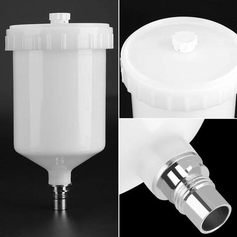 Plastic Hvlp Paint Cup Pot for Sata Sprayer Cup Connector Jet Paint Sprayer 600Ml white ► Photo 1/6