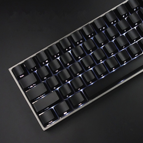 Keycaps Set Front/Side Print Backlit Cherry MX Keycaps With Keycap Puller For Tenkeyless 87/104 Mechanical Gaming Keyboard Black ► Photo 1/1