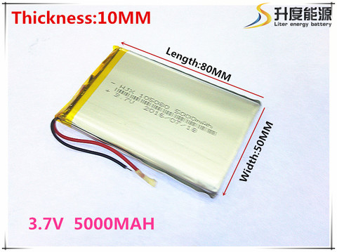 The tablet battery 3.7V 5000mAH 105080 Polymer lithium ion / Li-ion battery for tablet pc battery ► Photo 1/1
