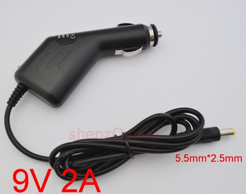 1pcs High Quality Car Charger 9V 2A 5.5mm x2.5mm 9v Alba APVS8372B / APVS8372P Portable DVD 9v Car power adapter / charger ► Photo 1/1