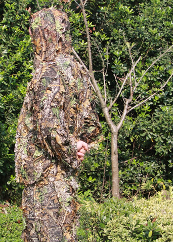 Outdoor Ghillie Suit Camouflage Clothes Jungle Suit Leaves Clothing Hunting  Suit