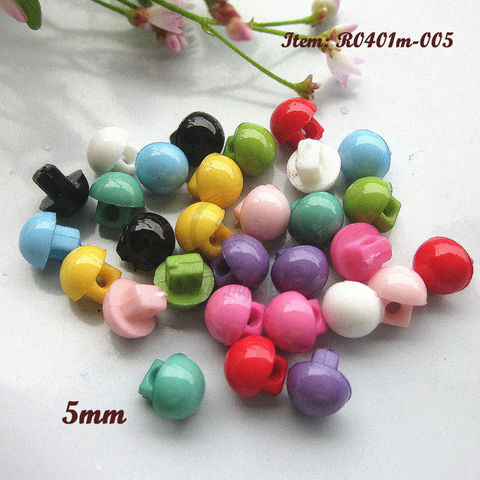 Mini buttons 144pcs 1  / mixed color shank 5mm buttons little doll buttons for diy sewing craft and scrapbooking accessories ► Photo 1/4