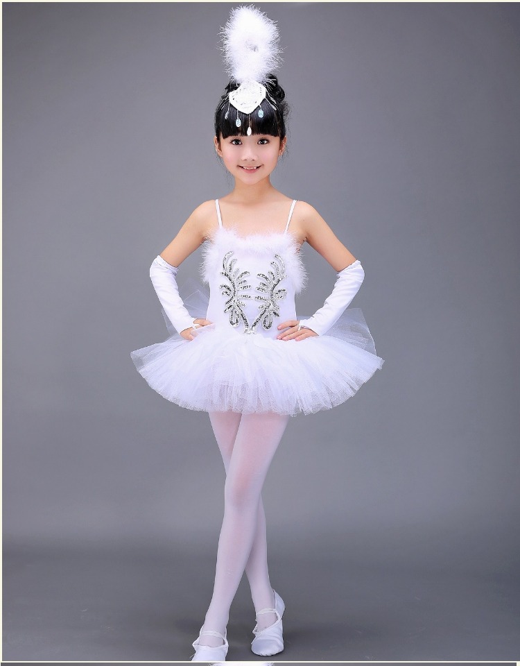 Adult Gymnastics Professional Swan Lake Tutu White Ballet Costume Hard Dancewear 