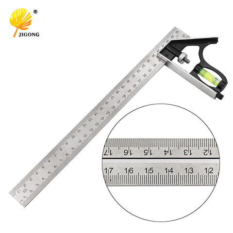Angle Square Measuring Tools Set Precise Stainless Steel Aluminium Durable Adjustable Combination Spirit Level 12