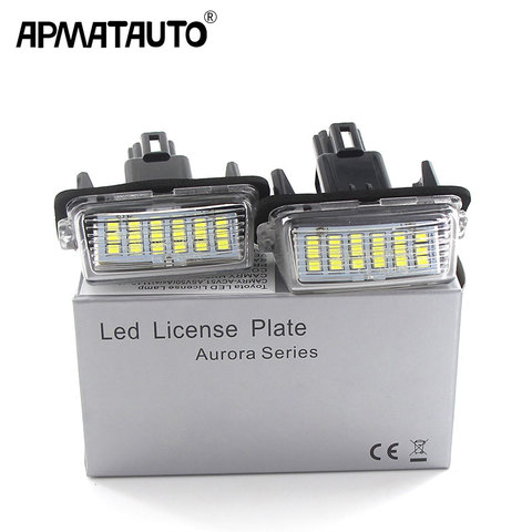 2PCS CANbus White For Toyota Yaris/Vitz Camry Corolla Prius C Ractis Verso S Led Licence Number Plate LED Lamp Light OEM REPLACE ► Photo 1/6