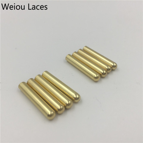 Weiou 4pcs 1 Set Of 3.8x22mm Seamless Metal Shoelaces Tips Ends Replacement Repair Aglets DIY Sneaker Kits Silver Gold Black ► Photo 1/6