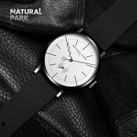 Super slim Quartz Casual Wristwatch Business JAPAN NATURAL PARK Brand  Analog Quartz Watch Men's Fashion relojes hombre NP1487 ► Photo 1/1