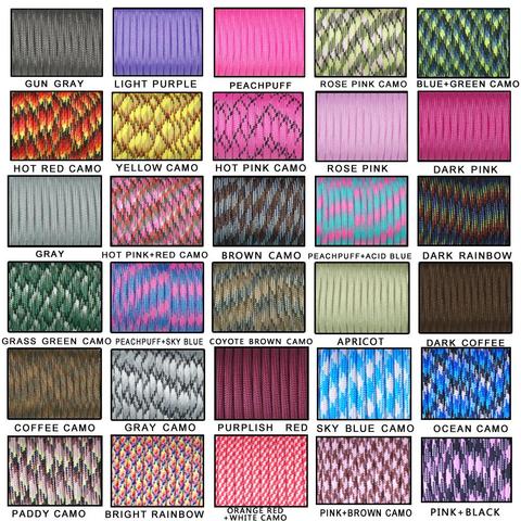 1PCS 550 Paracord Parachute Cord Lanyard Mil Spec Type III 7 Strand Core 100 FT 30 Colors For Climbing Camping Buckles Bracelet ► Photo 1/6
