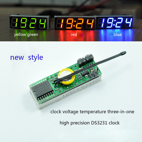 3 In 1 LED RX8025T DIY Digital Clock Temperature  And  Voltage Module  Electronic High-precision DC12V ► Photo 1/2