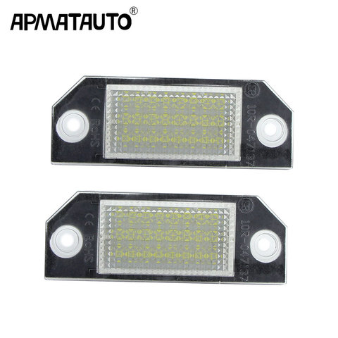 Apmatauto 2pcs Car LED License Number Plate Light Lamp 6W 12V 24 LED White Light fit for Focus 2 C-Max ► Photo 1/6
