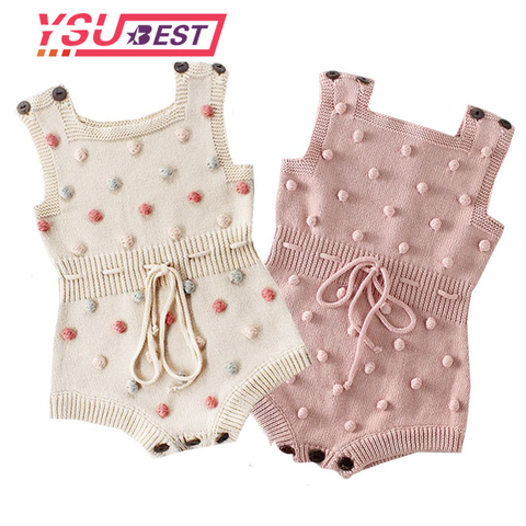 Baby Knitted Clothes Autumn Knit Baby Rompers Girl Pompom Baby Girl Romper Boys Jumpsuit Overall Newnborn Infant Baby Clothes ► Photo 1/6