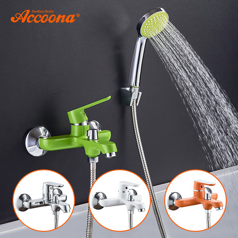 Accoona Colorful Bathtub Faucet Shower Set Lacquered Bathroom Faucets Brass Bath Faucet Waterfall Classic Bathroom Faucet A6366 ► Photo 1/6
