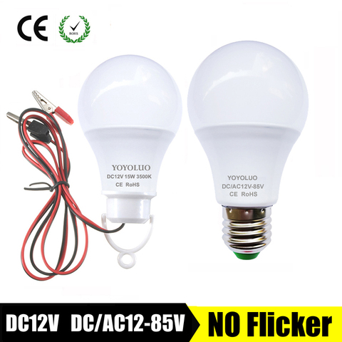 2022 NEW led bulb DC12V smd2835 chip lampada LED lamp DC/AC12V 24V 36V 3W 6W 9W 12W 15W spot bulb portable filament luminaria ► Photo 1/6