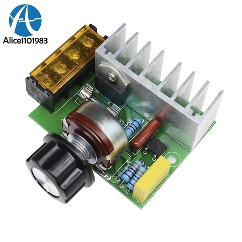 4000W 0-220V AC SCR Electric Voltage Regulator Motor Speed Controller Dimmers Dimming Speed With Temperature Insurance ► Photo 1/1