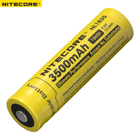 Nitecore NL1835 18650 3500mAh(new version of NL1834)3.6V 12.6Wh Rechargeable Li-on Battery high quality with protection ► Photo 1/5