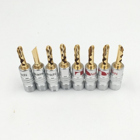 12pcs Nakamichi 24K Gold Plated Copper BFA 4mm Banana Plug Male Speaker Connector ► Photo 1/6