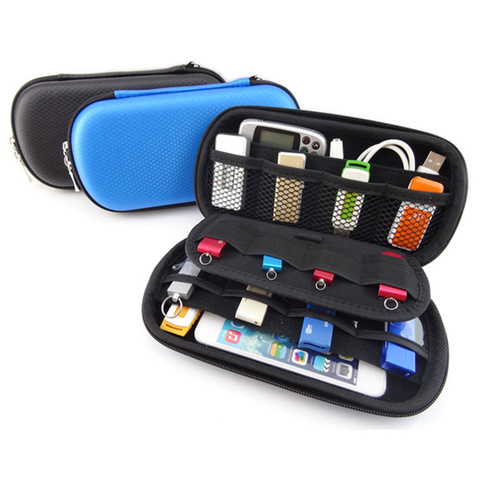 Electronic Gadgets Travel Organizer Storage Bag for USB Data Cable Flash Drive SD Card Phone Digital Products Accessories Pouch ► Photo 1/5