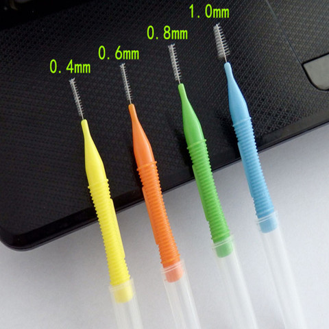 Oral Care Push-Pull Interdental Brushes Orthodontic Wire Toothbrush Imported Caliber 0.4-1.0mm Free Shipping 10pcs/box Brushes ► Photo 1/6