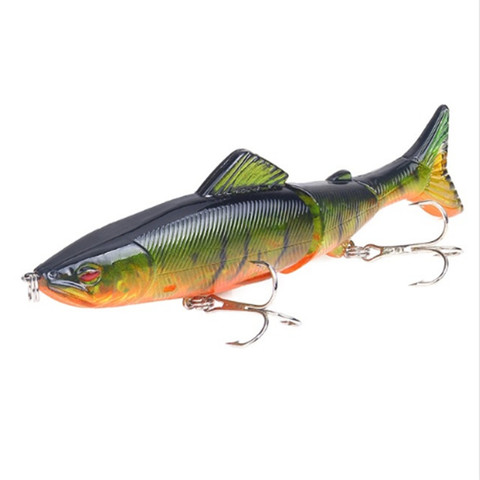 1pcs Minnow Fishing Lure 130mm 18.5g Multi Jointed Sections Crankbait Artificial Hard Bait Bass Trolling Pike Carp Fishing Tools ► Photo 1/6