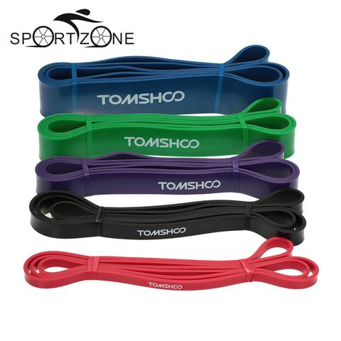 TOMSHOO 208cm Workout Resistance Band Pull Up Assist Stretch Resistance Band Yoga Exercise Elastic Bands for Fitness Home Gym ► Photo 1/6