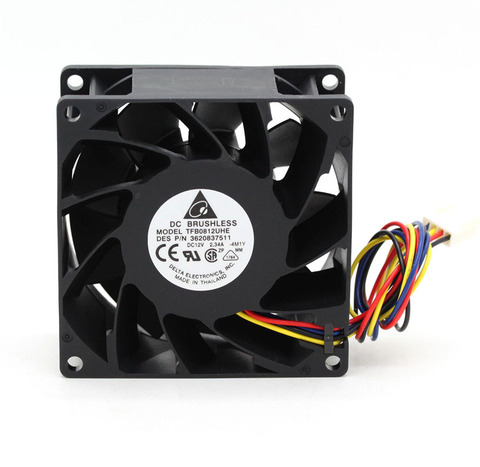 for delta TFB0812UHE -5H2L DC12V 2.34A 80x80x38mm Server Square inverter axial cooling fans ► Photo 1/3