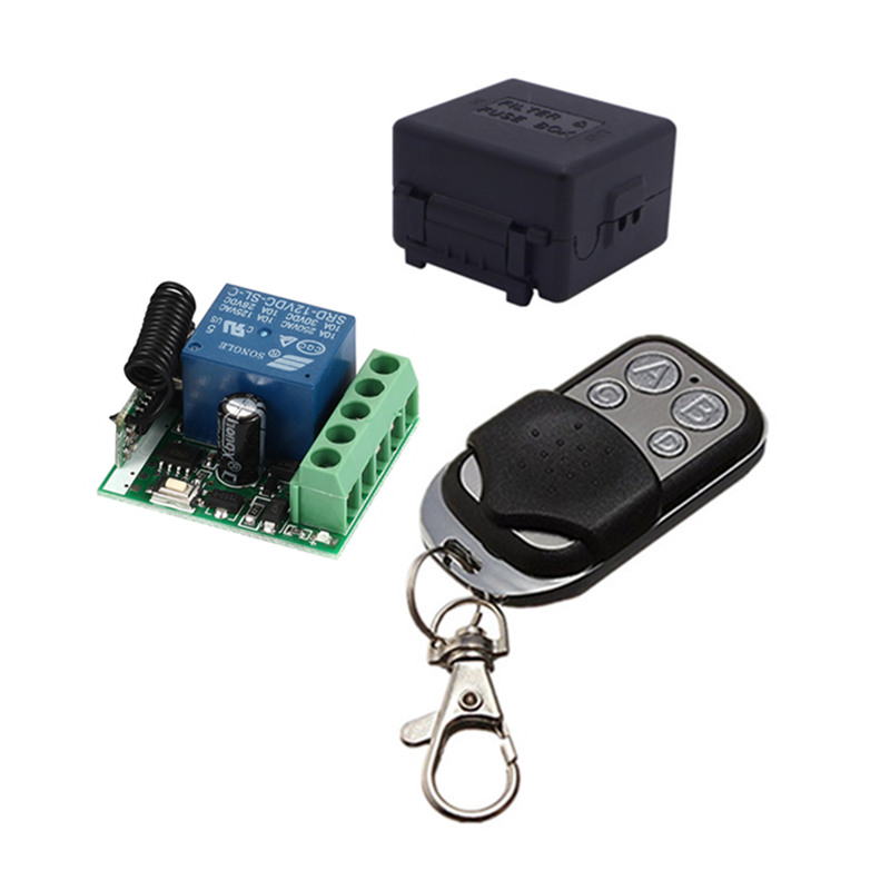 DC 12v 10A relay 1CH wireless RF Remote Control Switch Transmitter with Receiver 