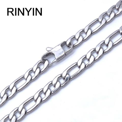 6/8 mm Customize Length Mens High Quality Stainless Steel Necklace Figaro Chain Fashion Jewerly Hot Sale Factory Offer ► Photo 1/4