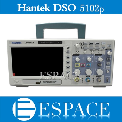 Hantek Dso5102p Digital Storage Oscilloscope 100mhz 2channels 1gsa/s 7'' Tft Lcd Better Than Ads1102cal+ ► Photo 1/6