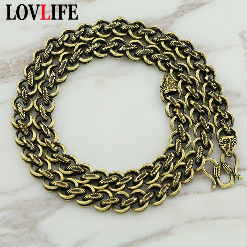 Brass Chain Men's Original Gold Chain 2mm Yellow Gold Brass Ball Chain Necklace