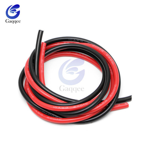 2M 1meter Black +1meter Red Silicon Wire 10AWG 12AWG 14AWG 16AWG Heatproof Soft Silicone Silica Gel Wire Cable ► Photo 1/6