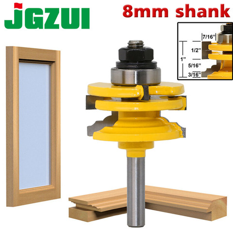 1 Pc 8mm Shank Glass Door Rail & Stile Reversible Router Bit Wood Cutting Tool woodworking router bits ► Photo 1/6
