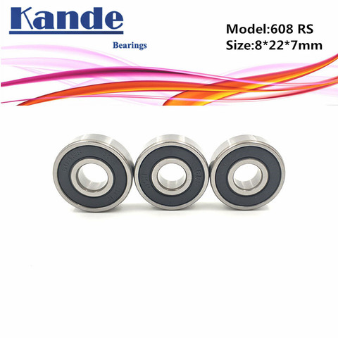 Kande Bearings 608RS  ABEC-5 P5 608 2RS Z3V3 6082RS  Miniature Ball Bearing 8x22x7mm 608 608-RS 608 RS ► Photo 1/5
