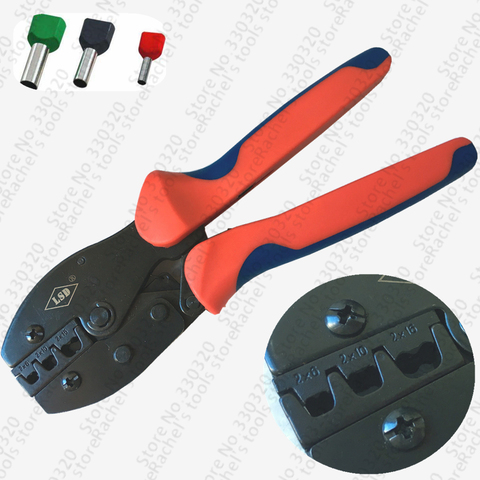 Cable crimper crimping tool twin wire ferrules sleeve double cord end terminal crimping pliers LY-2*616EF ► Photo 1/4