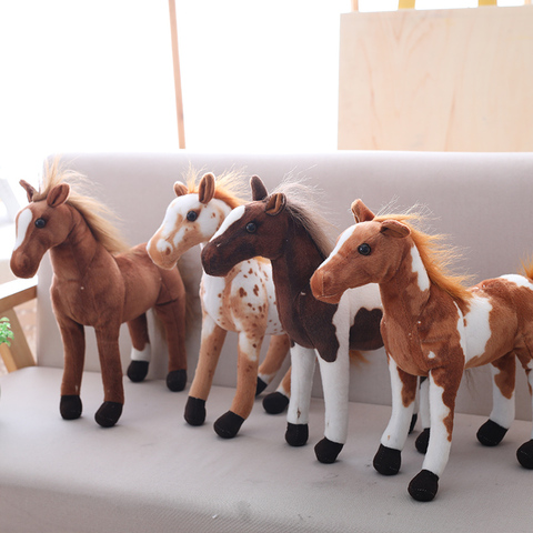 30-60cm Simulation Horse Plush Toys Cute Staffed Animal Zebra Doll Soft Realistic Horse Toy Kids Birthday Gift Home Decoration ► Photo 1/6